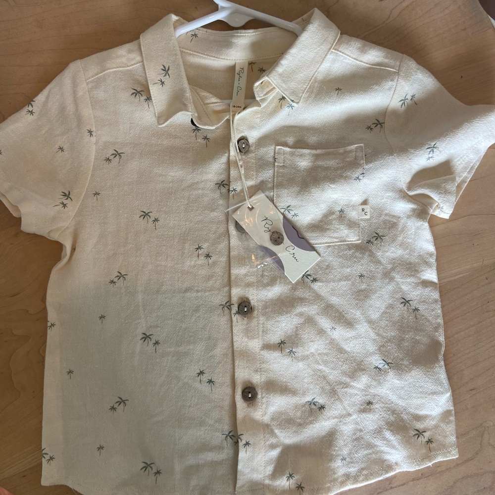NWT Rylee & Cru boy button down